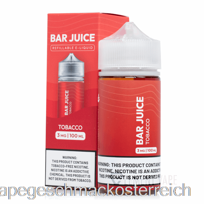 Tabak - Riegelsaft - 100ml 6mg Vape-Geschmack